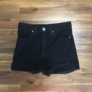 UO BDG Black Pinup High-Rise Denim Shorts